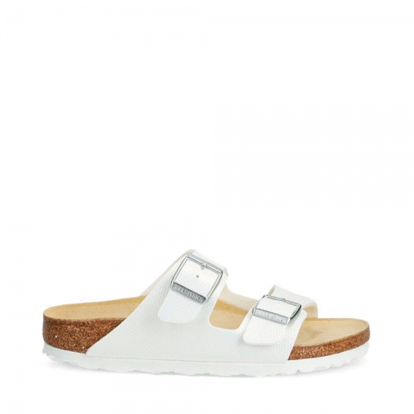 Birkenstock Sandales blanches lzard brillant Arizona - 40 Blanc- Ref 95 €