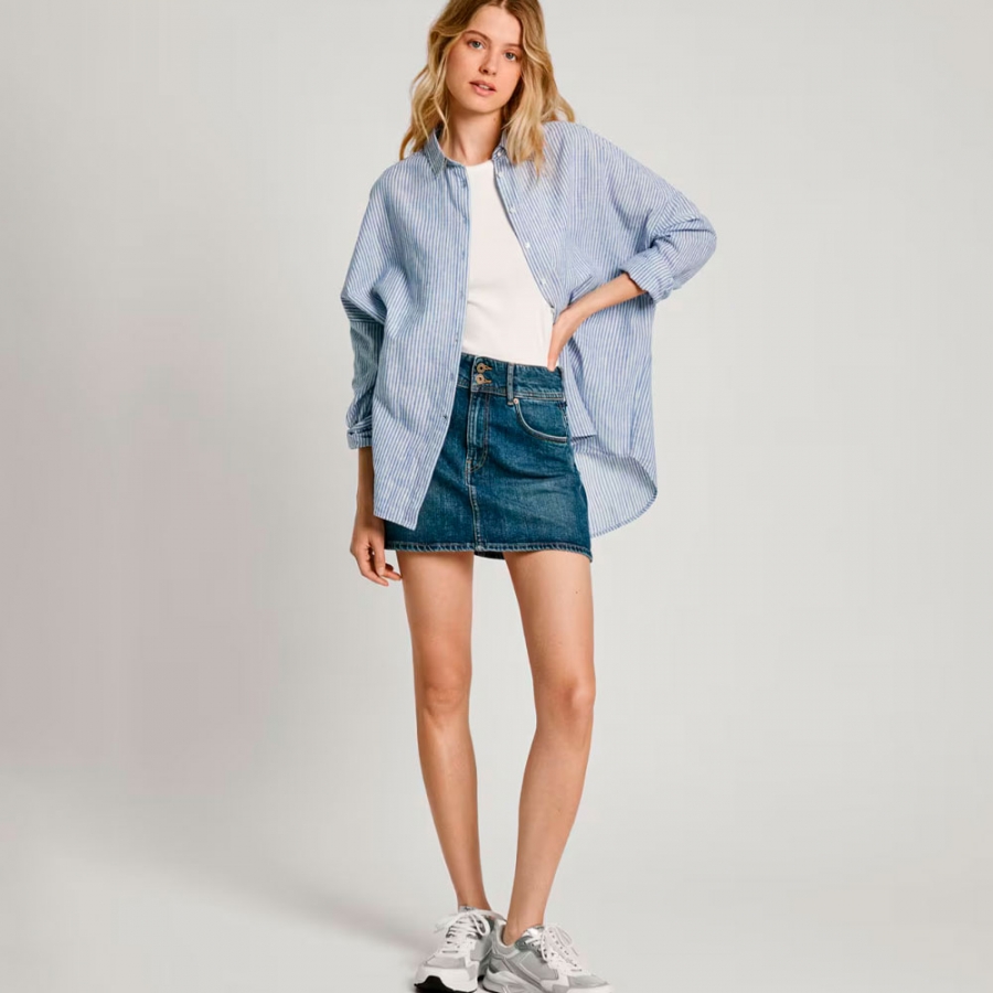 jupe-courte-en-jean-coupe-classique-taille-mi-haute jupe-courte-en-jean-coupe-classique-taille-mi-haute