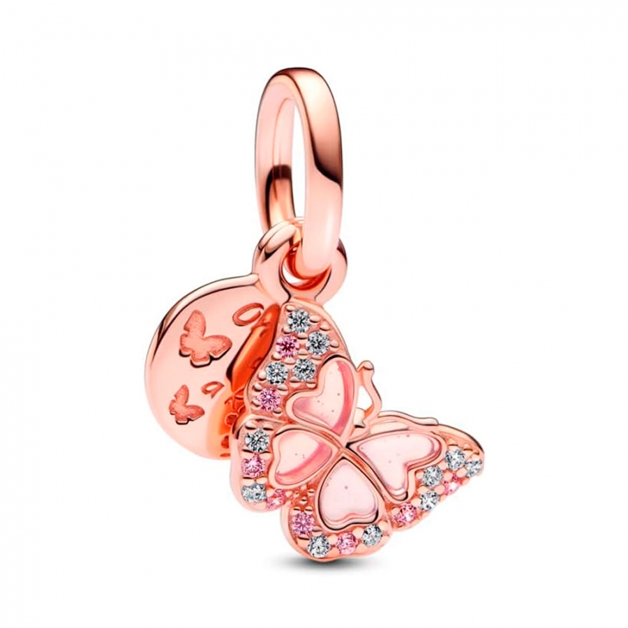charm-colgante-doble-mariposa-rosa-782555c01 charm-colgante-doble-mariposa-rosa-782555c01