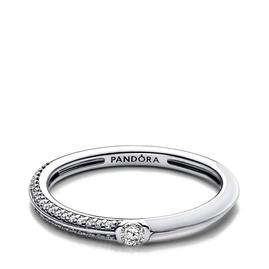 pandora-bague-double-blanche-et-pave-me-192528c02 pandora-bague-double-blanche-et-pave-me-192528c02