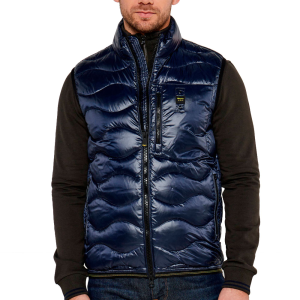 Blauer Vestes en maille et pulls Bleu - GILET LGER AVEC VAGUES COPLEY - L - Ref 243 €