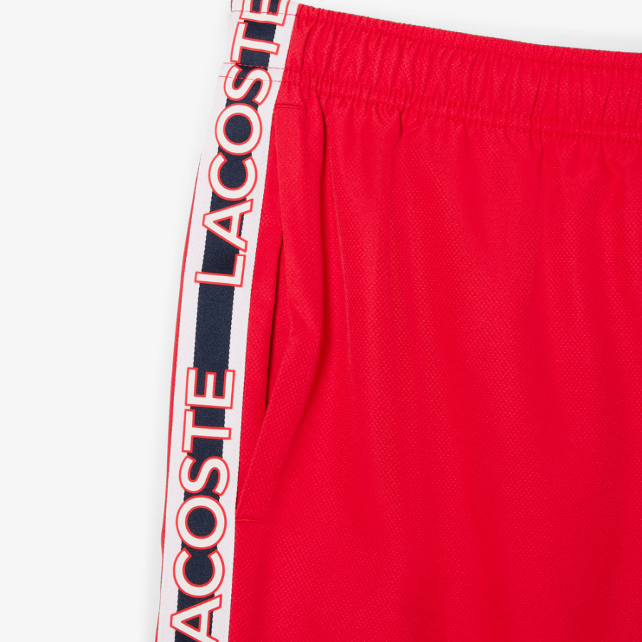 striped-shorts-with-sports-logo striped-shorts-with-sports-logo