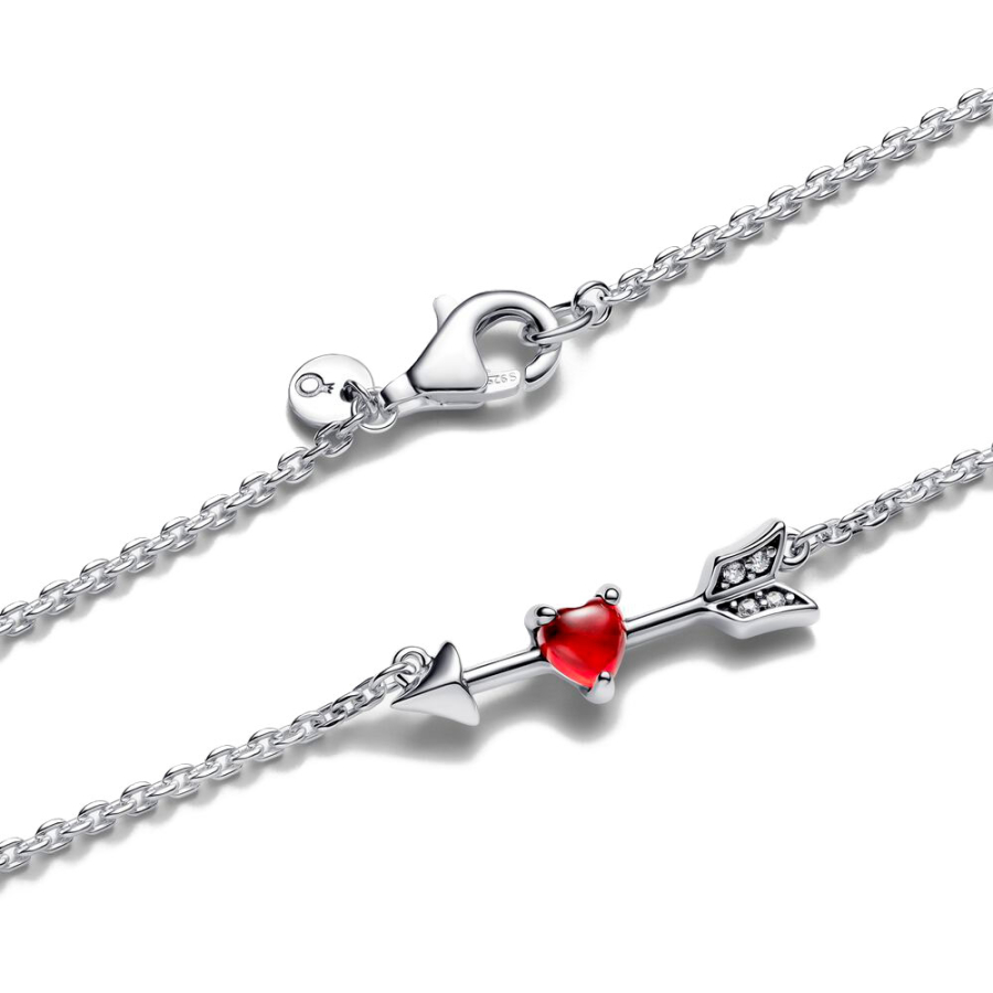 collana-con-freccia-e-cuore-in-vetro-di-murano-393669c01 collana-con-freccia-e-cuore-in-vetro-di-murano-393669c01