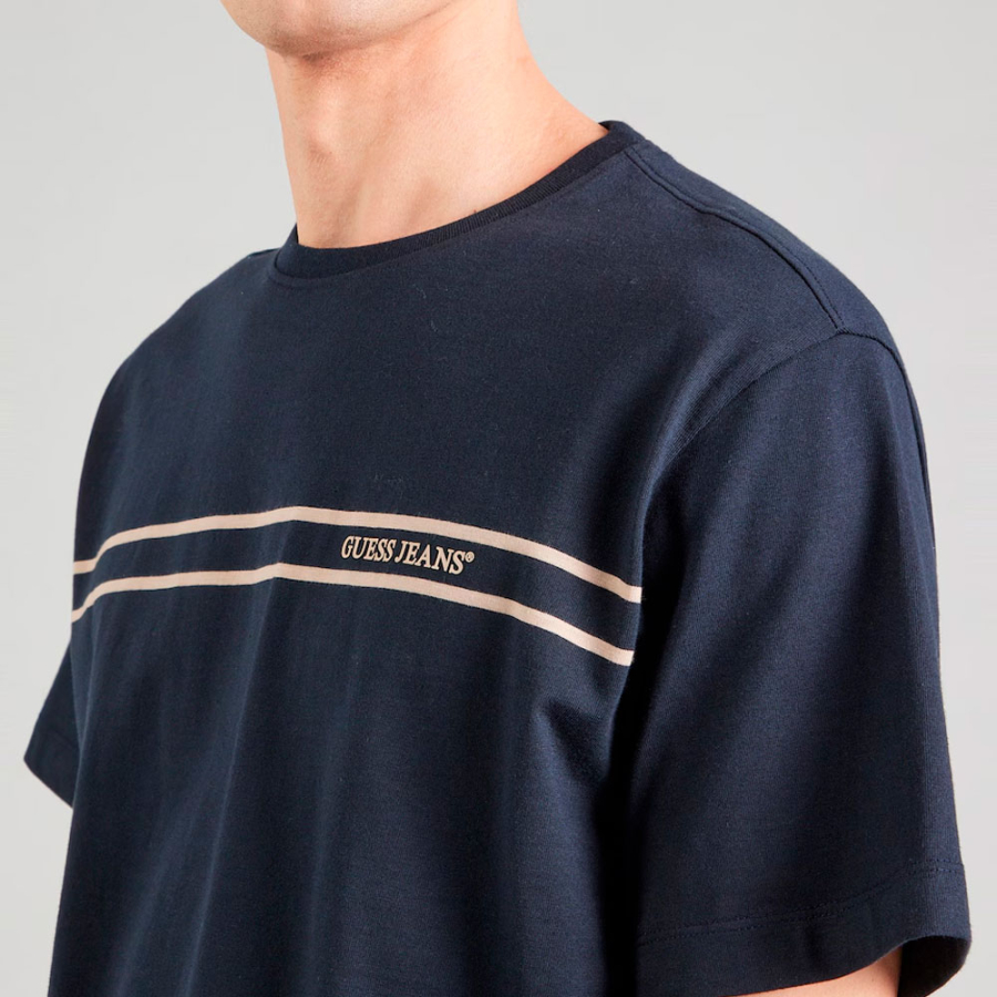 t-shirt-con-banda-e-nome-del-marchio t-shirt-con-banda-e-nome-del-marchio