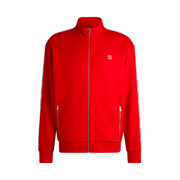 Hugo Boss Vestes en maille et pulls Rouge - SWEAT-SHIRT AVEC RUBAN CARREAUX - XXL - Ref 105 €