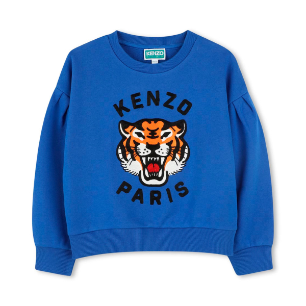 Kenzo Kids Vestes et sweats Bleu - SWEAT-SHIRT POUR ENFANTS AVEC IMPRIM SUR LE DEVANT - 10A - Ref 137 €