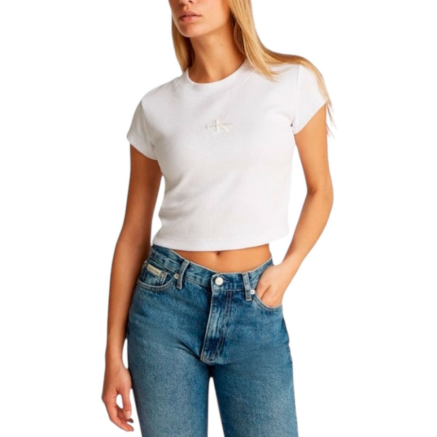 t-shirt-court-slim-avec-monogramme t-shirt-court-slim-avec-monogramme