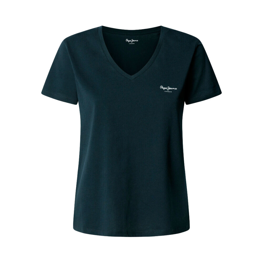 t-shirt-col-v-avec-logo-imprime