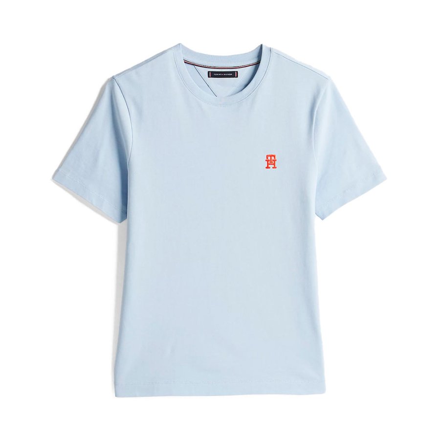 t-shirt-con-monogramma-th-a-contrasto t-shirt-con-monogramma-th-a-contrasto