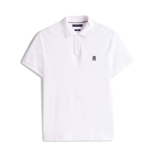 Tommy Hilfiger Polos Blanc - Polo coupe rgulire avec monogramme TH - S - Ref 75 €