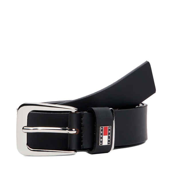 Tommy Hilfiger Ceinture en cuir avec badge sur la boucle - 75 Noir- Ref 44 €
