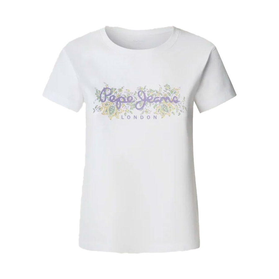 camiseta-de-corte-regular-con-logotipo-floral camiseta-de-corte-regular-con-logotipo-floral