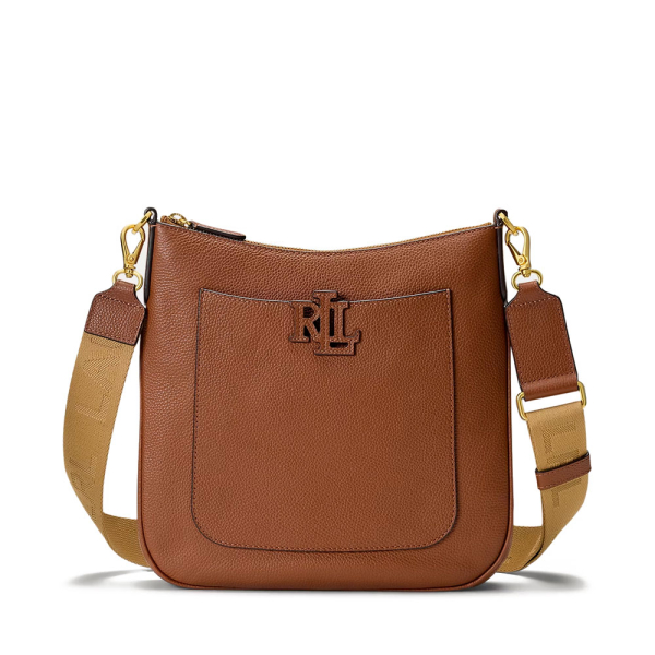 Ralph Lauren Sac bandoulire en cuir grain Cameryn - U Brun- Ref 263 €