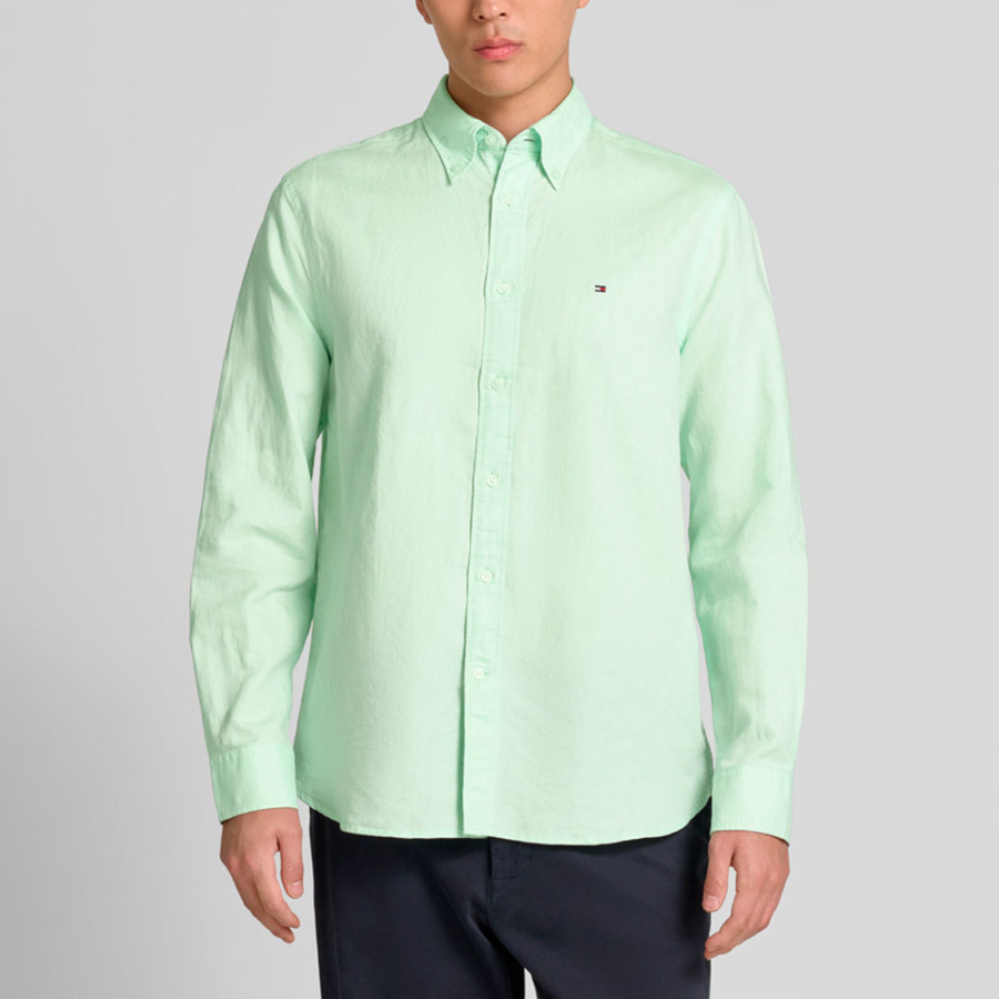 chemise-en-lin-melange-unie