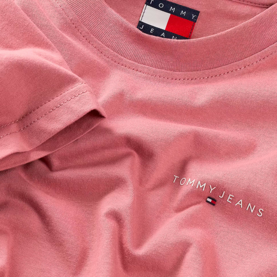 t-shirt-slim-avec-logo-lineaire t-shirt-slim-avec-logo-lineaire