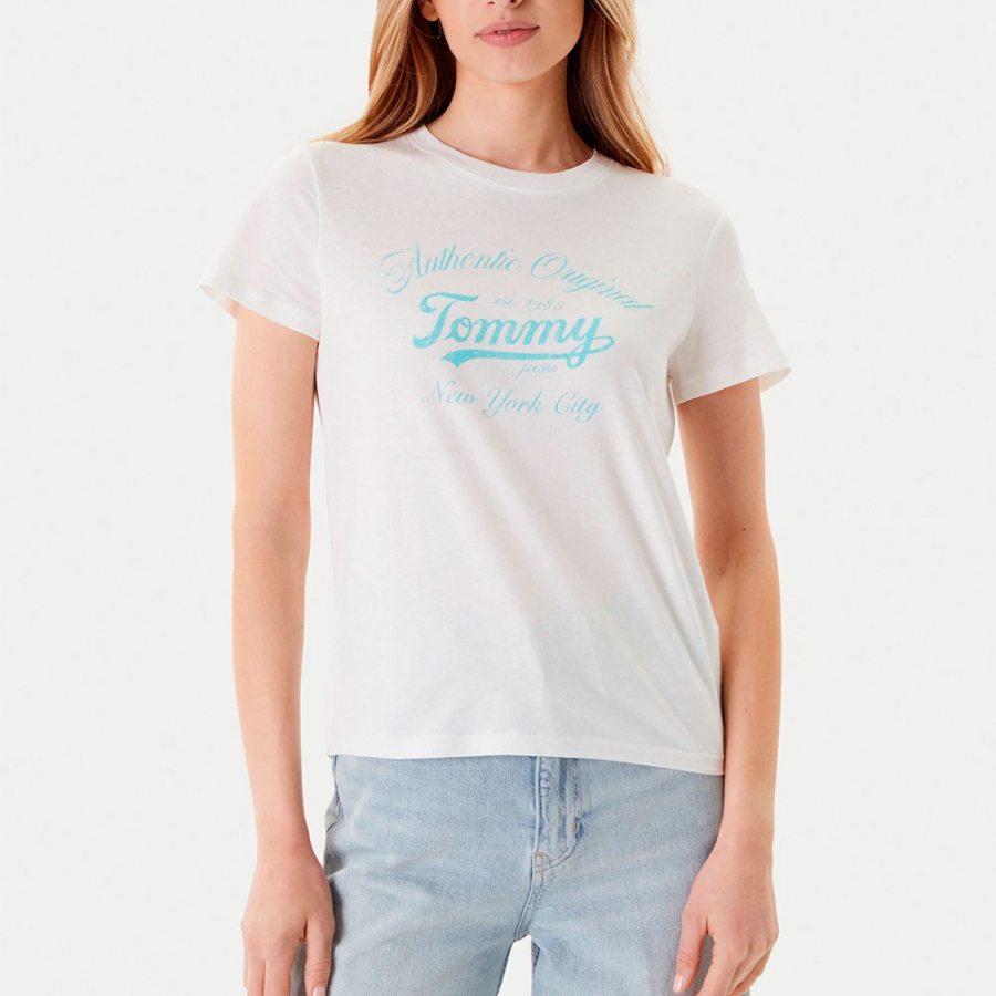 t-shirt-con-logo-essenziale-regolare t-shirt-con-logo-essenziale-regolare