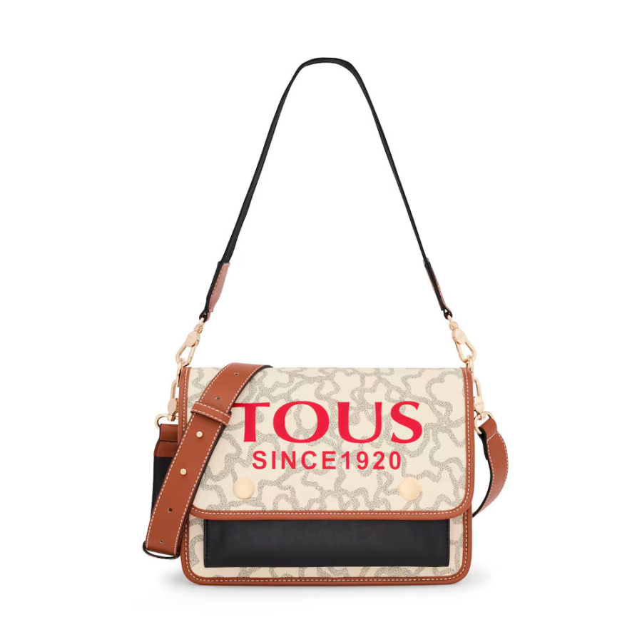 bolsa-de-ombro-tous-audree-k-icon-em-bege-multicolorido bolsa-de-ombro-tous-audree-k-icon-em-bege-multicolorido