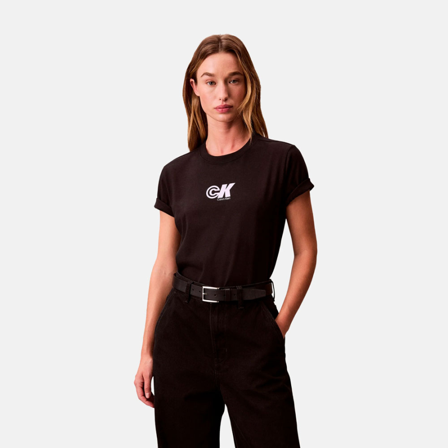 camiseta-slim-de-punto-con-logo-ck camiseta-slim-de-punto-con-logo-ck