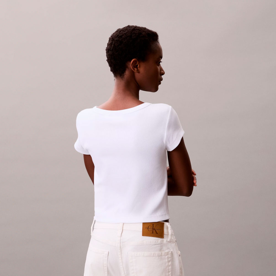 t-shirt-slim-fit-in-cotone-a-coste-con-stemma t-shirt-slim-fit-in-cotone-a-coste-con-stemma