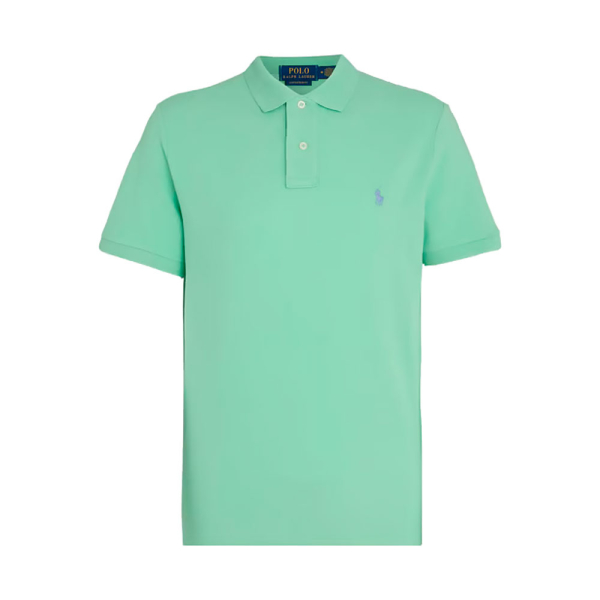 Ralph Lauren Polos Vert - Polo ajust en piqu de coton - S - Ref 81 €