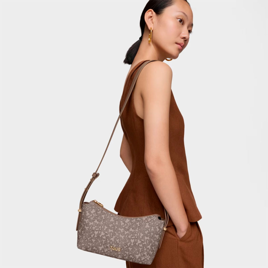 mittelgrosse-schultertasche-kaos-mini-lines-in-taupe mittelgrosse-schultertasche-kaos-mini-lines-in-taupe