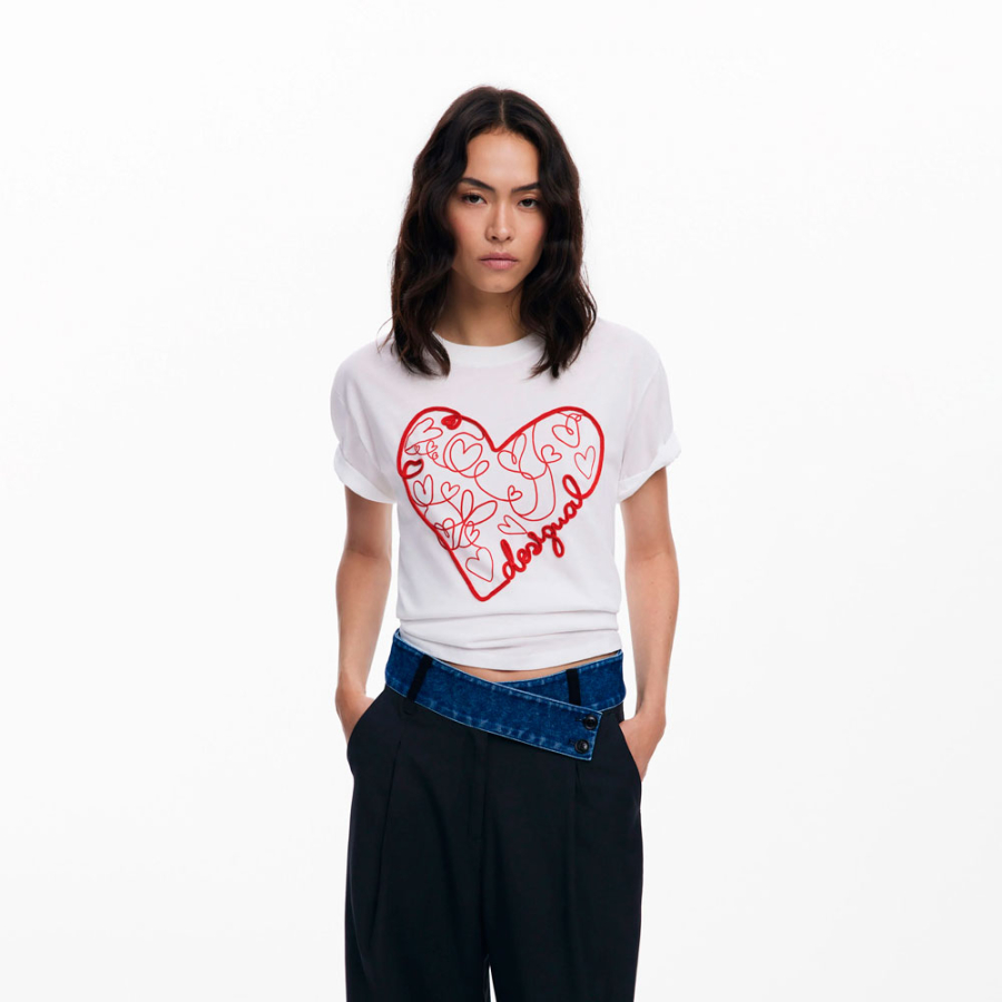 heart-embossed-t-shirt
