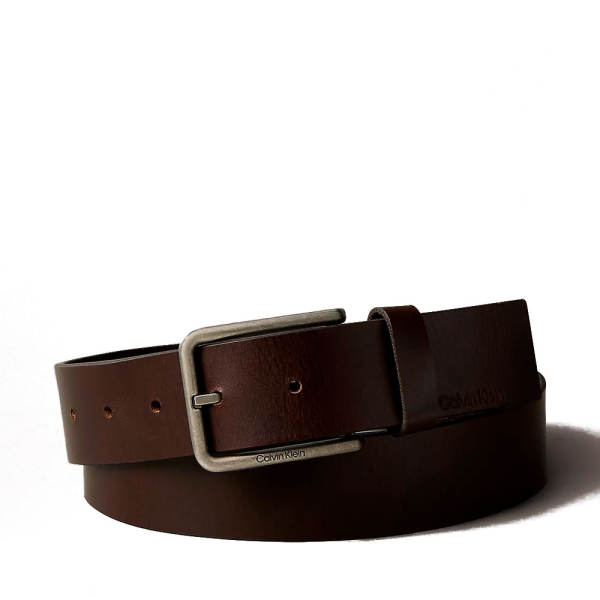 Calvin Klein Ceinture en cuir grain - 80 Brun- Ref 35 €