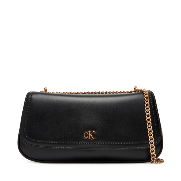 Calvin Klein Petit sac bandoulire avec chane en mtal orne du logo monogramme - U Noir- Ref 91 €