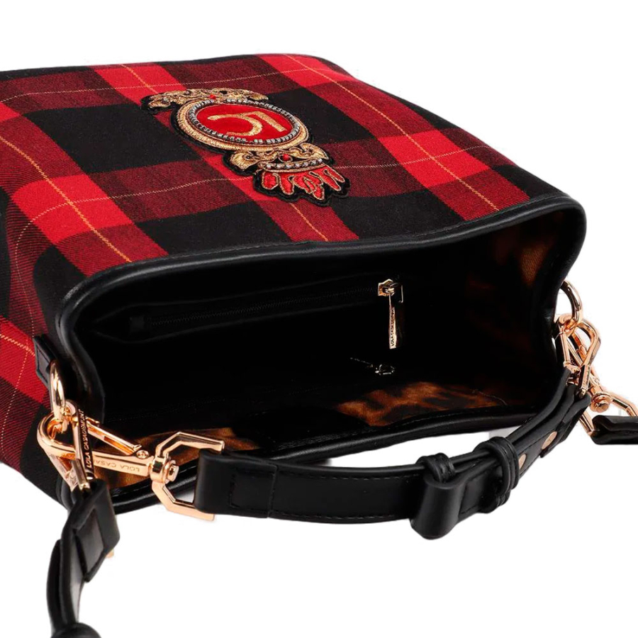 woven-checkered-bag-with-shield-patch