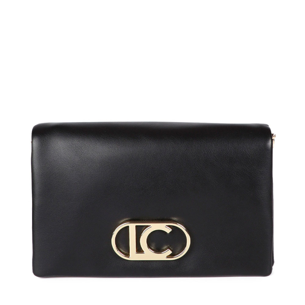 Lola Casademunt Sac bandoulire trois compartiments avec rabat - U Noir- Ref 107 €
