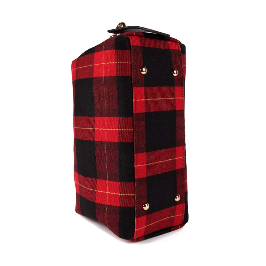 checkered-print-toiletry-bag
