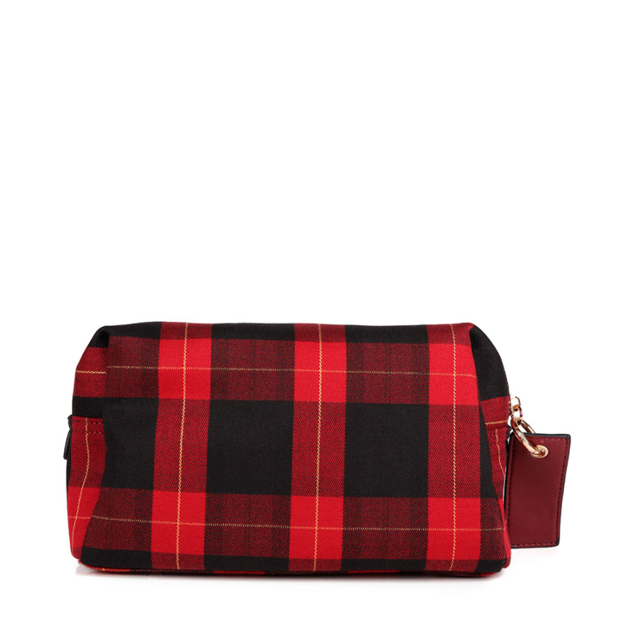 checkered-print-toiletry-bag