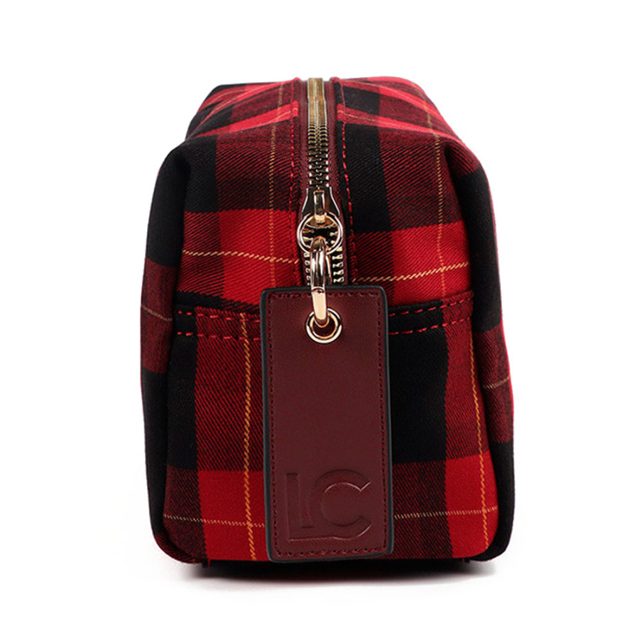 checkered-print-toiletry-bag