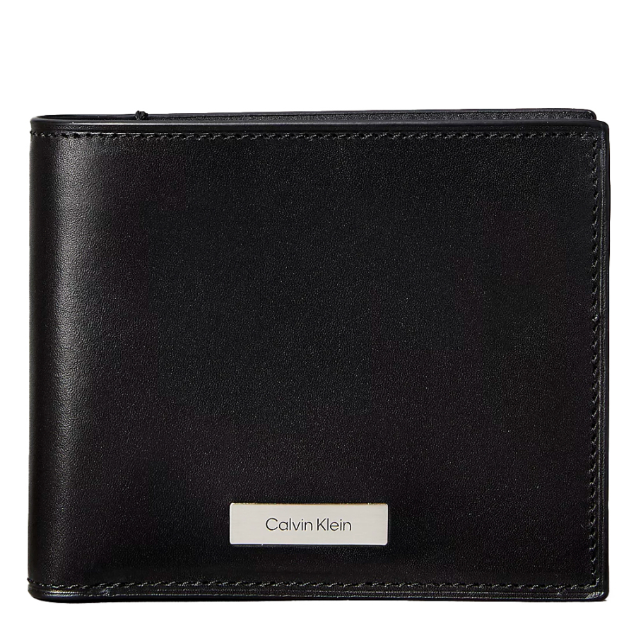 Portefeuille plié avec plaque logo Portefeuille plié avec plaque logo