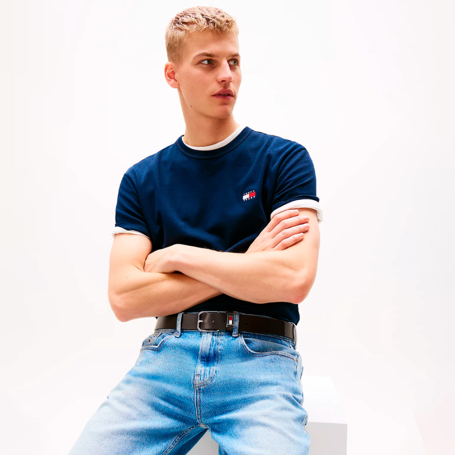 crew-neck-t-shirt-with-tonal-patch crew-neck-t-shirt-with-tonal-patch