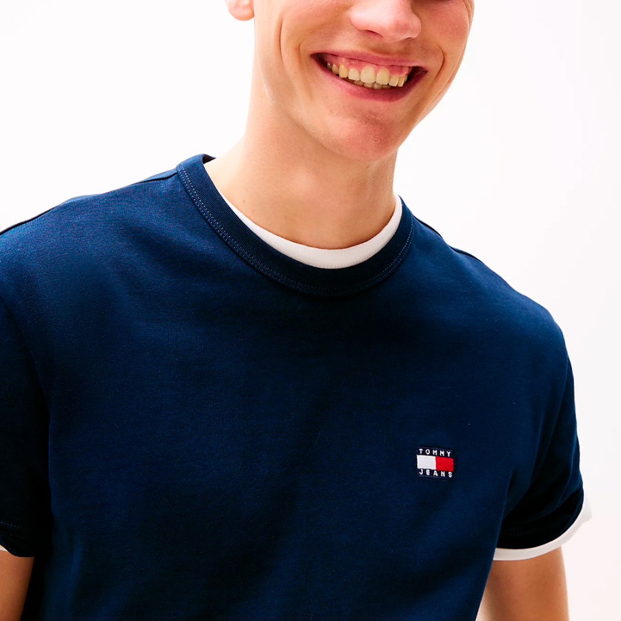crew-neck-t-shirt-with-tonal-patch crew-neck-t-shirt-with-tonal-patch
