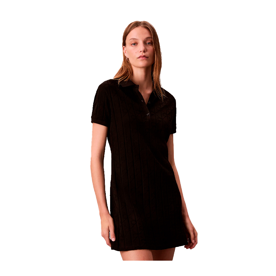 jacquard-polo-dress-with-logo jacquard-polo-dress-with-logo