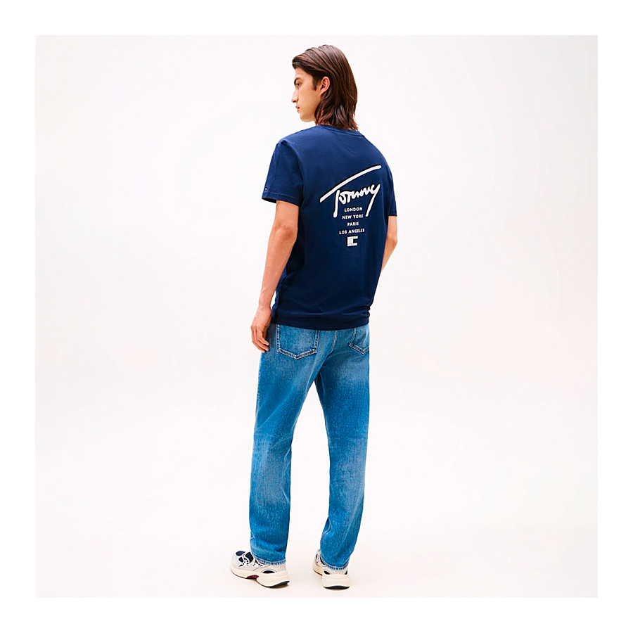 t-shirt-en-tricot-signature-avec-logo-au-dos t-shirt-en-tricot-signature-avec-logo-au-dos