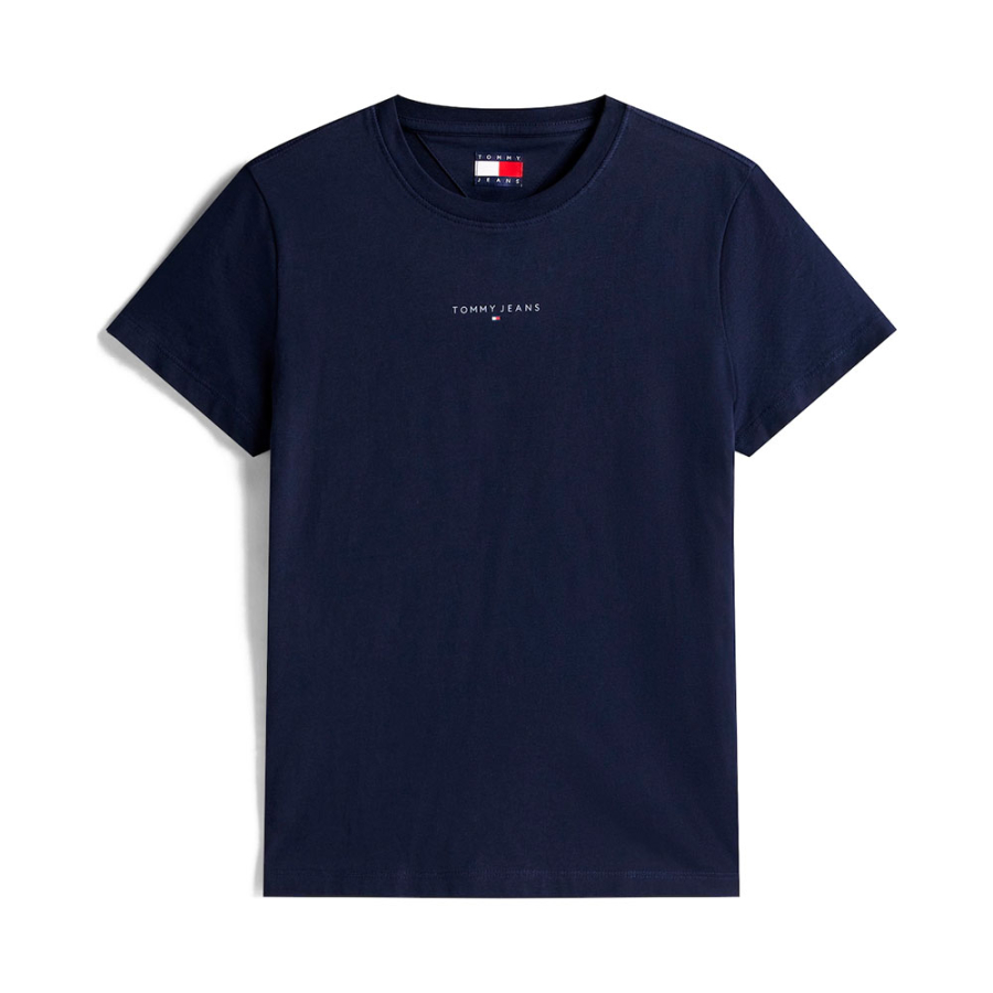 camiseta-de-cuello-redondo-con-logo-lineal camiseta-de-cuello-redondo-con-logo-lineal