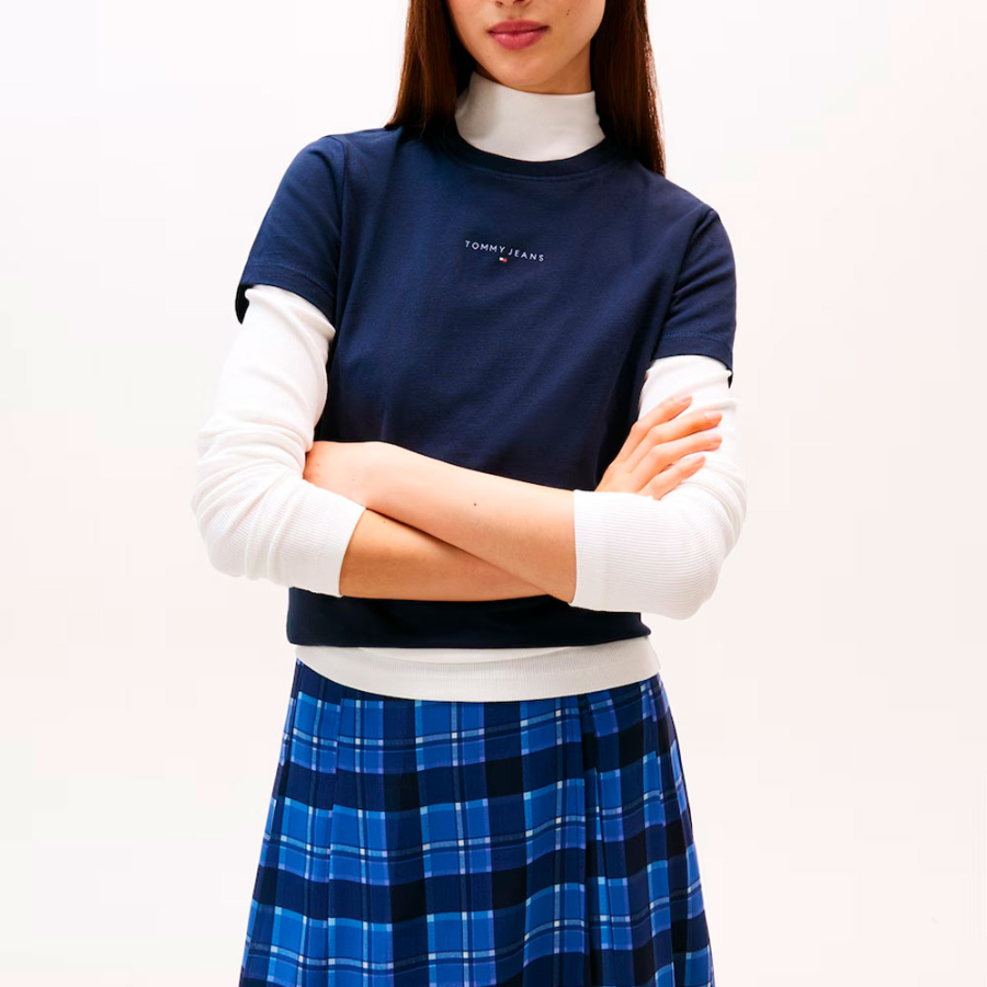 t-shirt-girocollo-con-logo-lineare t-shirt-girocollo-con-logo-lineare