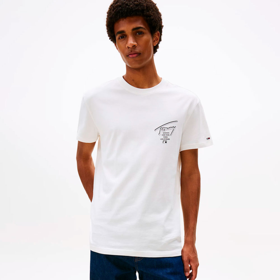 t-shirt-en-tricot-signature-avec-logo-au-dos t-shirt-en-tricot-signature-avec-logo-au-dos