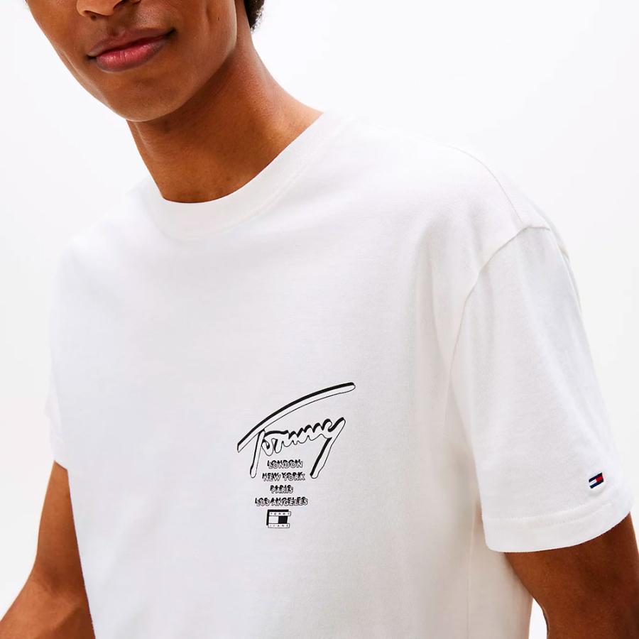t-shirt-en-tricot-signature-avec-logo-au-dos t-shirt-en-tricot-signature-avec-logo-au-dos