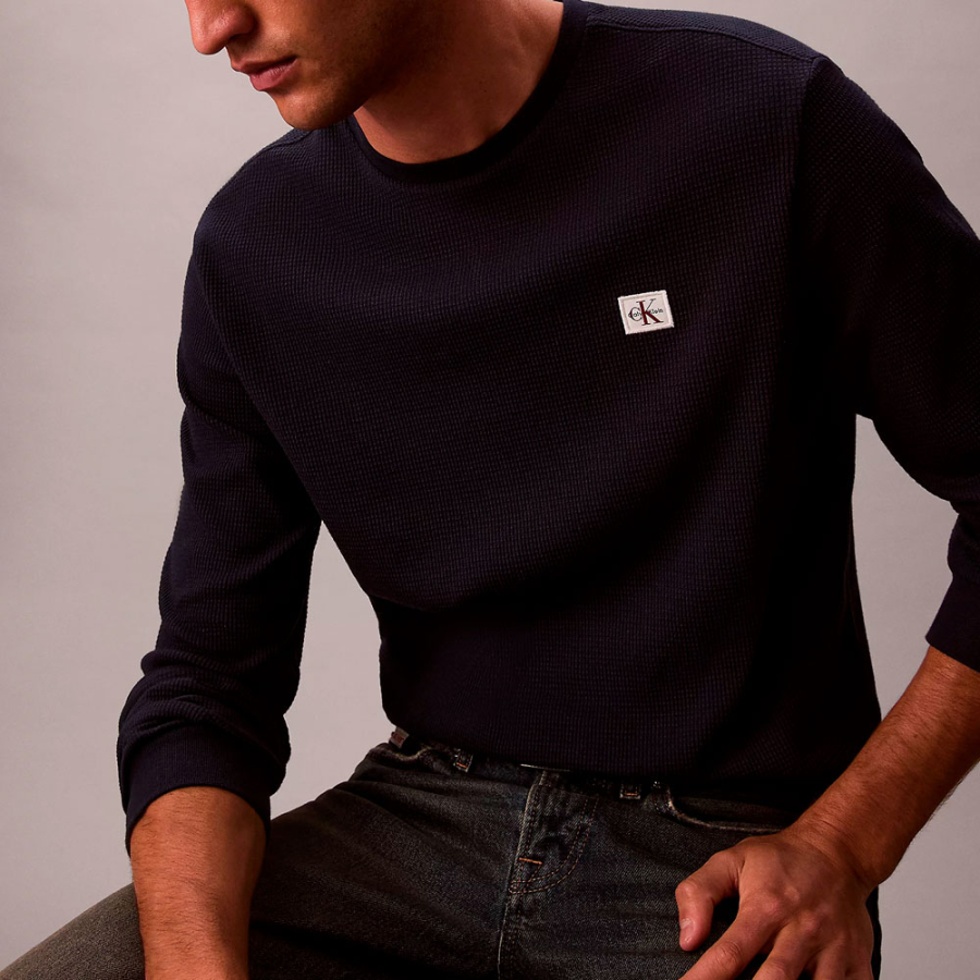 long-sleeved-waffle-knit-t-shirt