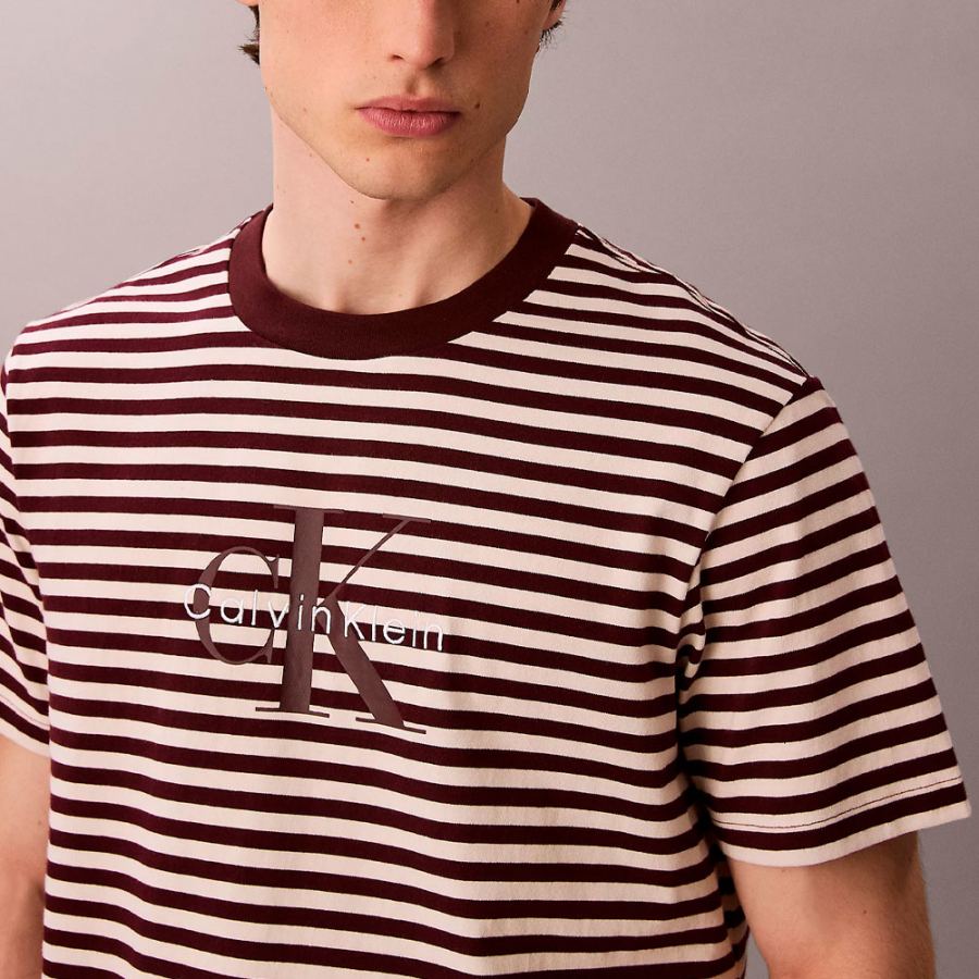camiseta-holgada-a-rayas-con-logo-monograma camiseta-holgada-a-rayas-con-logo-monograma