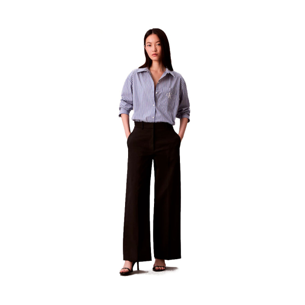Calvin Klein Chemisiers et blouses Bleu - Chemise en popeline de coton raye - XL - Ref 72 €