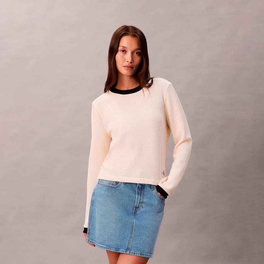 t-shirt-en-tricot-gaufre-a-manches-longues t-shirt-en-tricot-gaufre-a-manches-longues