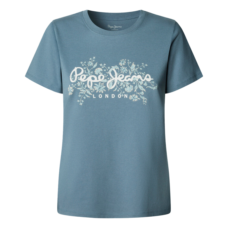 t-shirt-mit-blumendruck-und-logo t-shirt-mit-blumendruck-und-logo