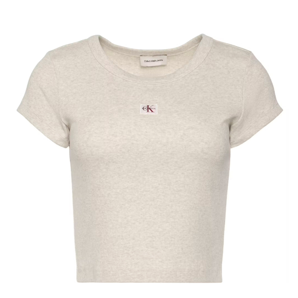 Calvin Klein T-shirts hauts et polos Gris - T-shirt slim en coton ctel avec badge - L - Ref 28 €