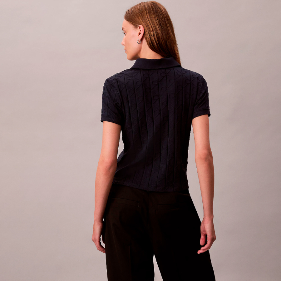 polo-jacquard-avec-logo-monogramme-all-over polo-jacquard-avec-logo-monogramme-all-over