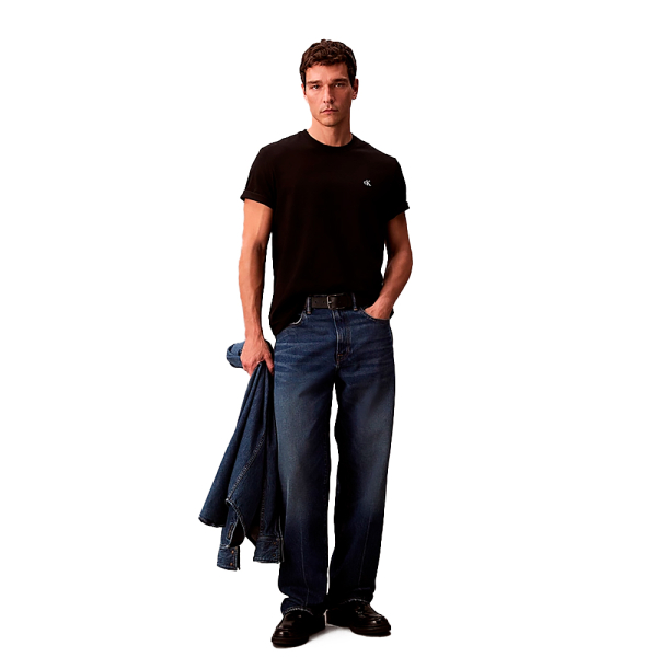 Calvin Klein T-shirts Noir - T-shirt ample avec monogramme brod - M - Ref 33 €